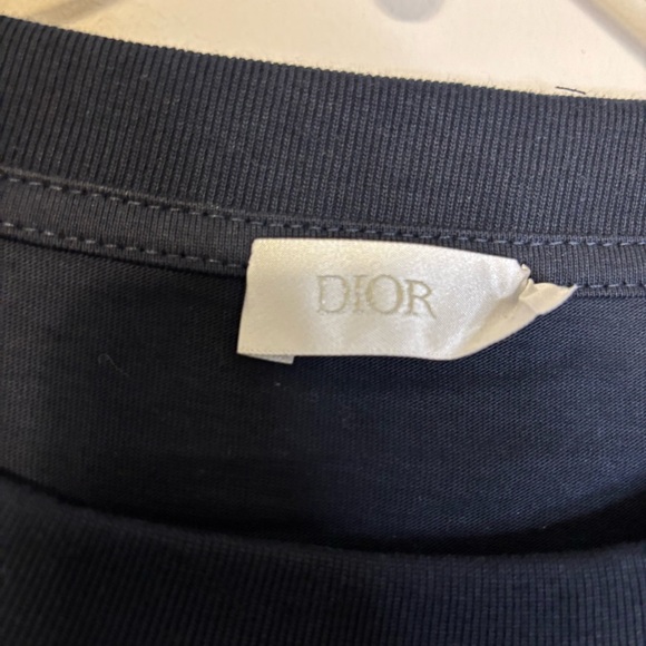 Dior Black Tee with Neon Yellow Accent - Picture 3 of 6